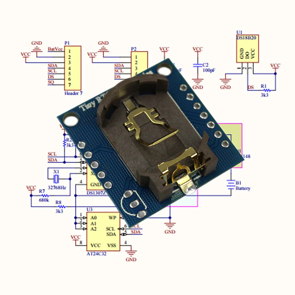 AT24C32 Часы реального времени RTC igc/IIC DS1307 модуль для AVR ARM PIC 51 ARM продвижение