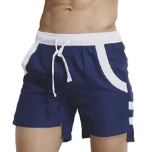 DICHSKI Для мужчин спортивный бег пляжные короткие штаны в полоску с отсрочкой по краю Плавание белье с отделением Быстросохнущий полосатый двигаться Для мужчин футболка костюм для серфинга