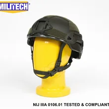 ISO сертифицированный NIJ уровень IIIA 3A Militech OD дуга средней огранки пуленепробиваемый Sentry XP арамидный баллистический шлем с 5 лет гарантии