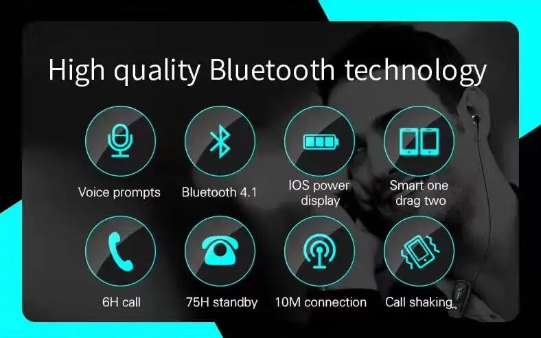 Fineblue F930 Беспроводная деловая bluetooth-гарнитура Freedom для прослушивания звонков, музыки, без привязки, умный, один, два, Bluetooth, наушники