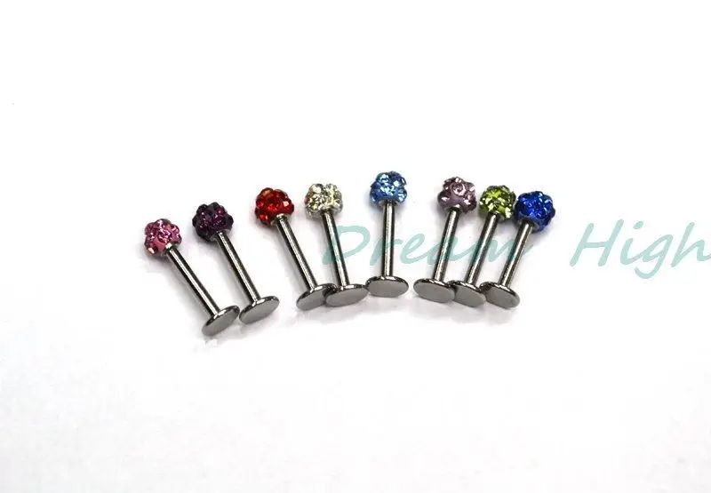 Labret Stud Labret Bar Crystal Lip Ring Fashion Body Piercing Jewelry