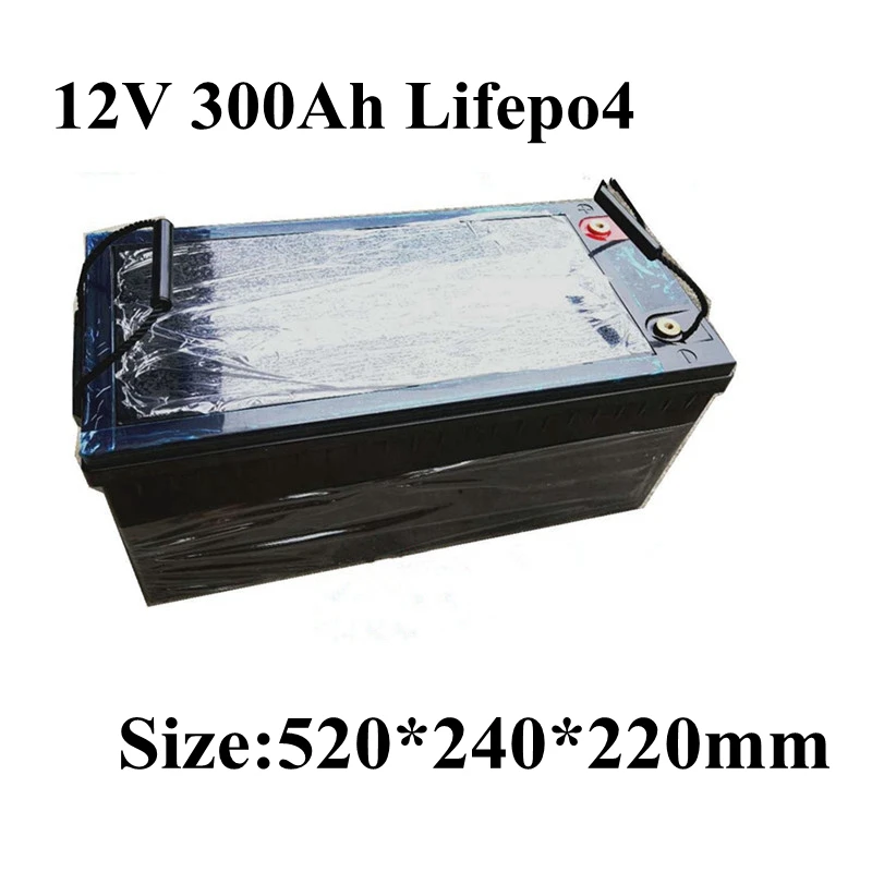 

12V 300AH LifePo4 Lithium Iron Phosphate LFP Battery Pack Long Time Deep Cycles with BMS for Solar Energy System Party Outdoor