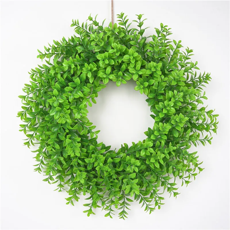 

Artificial Eucalyptus Leaves Wreath Greenery Wreath Spring Front Door Wreath Greenery Garland for Home Office Wall Wedding Decor
