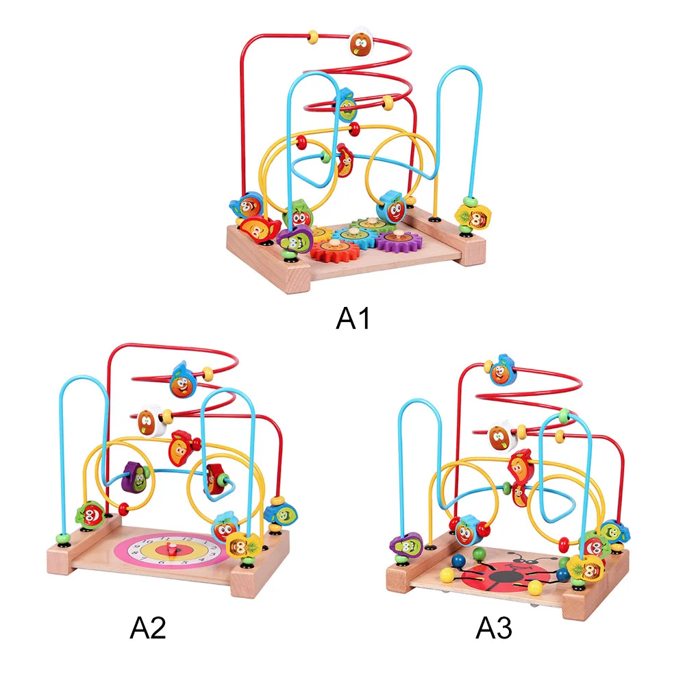Развивающие деревянные математические игрушки счетные круги из бисера Abacus проволока лабиринт американские горки для малышей для детей подарок на день рождения