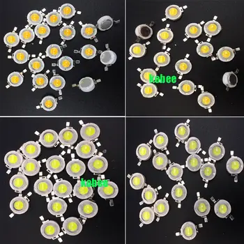 

50PCS 1W 3w High power LED Lamps white /warm white 30mil 45mil Chips high light lights