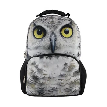 

Unique 3D animal printing women owl backpack korean style children backpack for teenager girls casual female tourism backpack