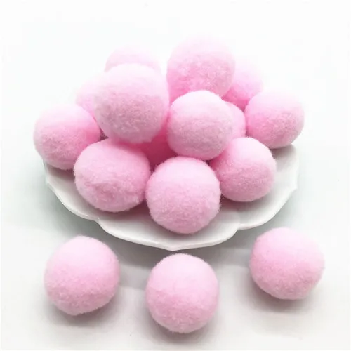 13 Pink 100 шт 25 мм пушистый мягкий шарик-помпон ручной работы детские игрушки свадебное украшение DIY помпоны фетровый шар для шитья на ткани товары для рукоделия - Цвет: 13 Pink