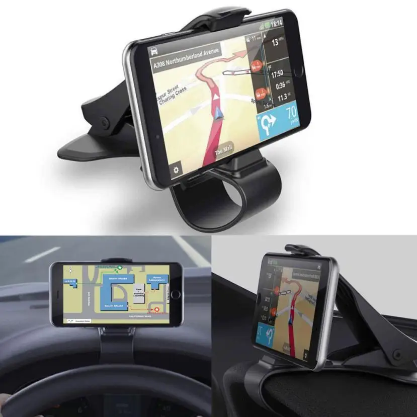 

MUQGEW Universal Car Dashboard Cell Phone GPS Mount Holder Stand HUD Design Cradle New PDA MP4 ABS Max Size of Clip