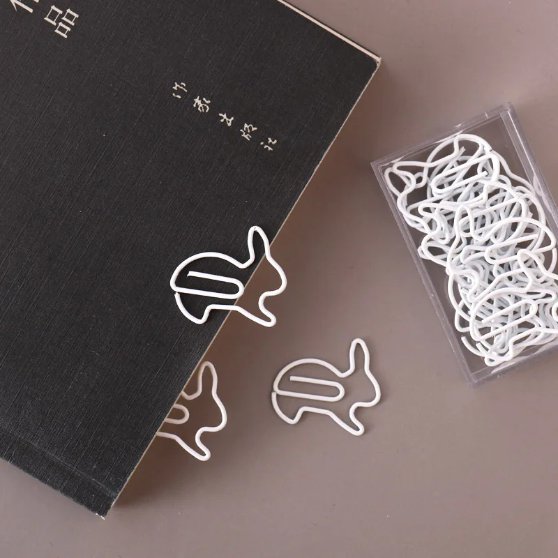 

20pcs/set Clear Binder Clips Creative Cartoon Shape Paper Clips Office School Kawaii Supplies Cute Cartoon Escolar Papelaria Gif