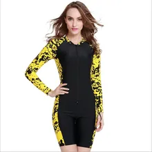 Женский цельный длинный гидрокостюм с рукавами лето защита от ультрафиолета снаряжение для сноркелинга одежда для дайвинга Костюмы Для Виндсерфинга купальный костюм