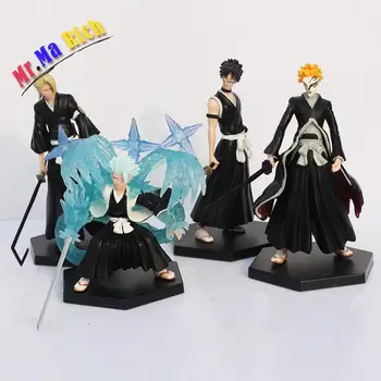 

4 Pz/set Anime Bleach Ichigo Toushirou Rangiku Sousuke Pvc Action Figure Trasporto Libero Dei Giocattoli