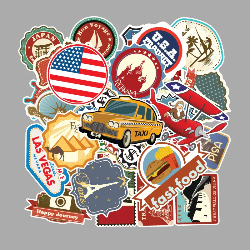 100PCS Waterproof Stickers Pegatinas Tourist Landmark Motorcycle Skateboard Laptop Luggage Funny Cool kids Graffiti Stickers 100PCS Waterproof Stickers Pegatinas Tourist Landmark Motorcycle Skateboard Laptop Luggage Funny Cool kids Graffiti Stickers