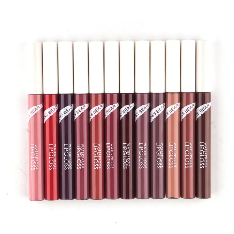 

12 Colors Waterproof Lipstick Beauty Makeup Matte Lipstick Lip Pencil Long Lasting Smooth Liquid lipstick Lip Gloss Make Up Tool