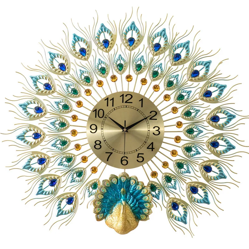 

New peacock wall clocks fashion Europe wall watch wall clocks modern design home decor farmhouse decor dropshipping