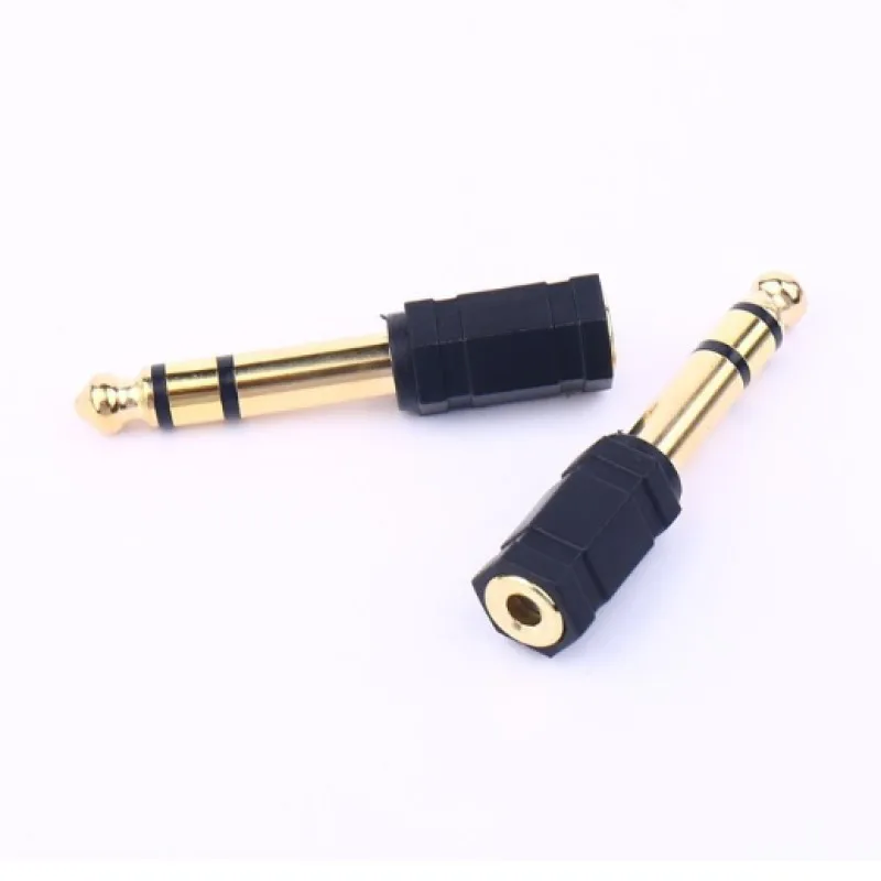 6.5mm Male to 3.5mm Female Convertor Adapter Connector GoldPlated (2)