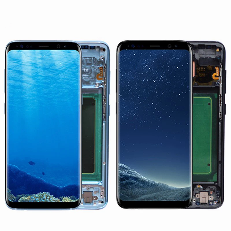 ЖК-дисплей с заменой рамки для samsung S8 Plus G955F S8 G950F Super AMOLED дисплей кодирующий преобразователь сенсорного экрана в сборе