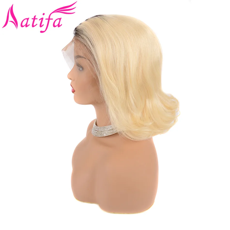 

T1B/613 Natural Wave Lace Front Human Hair Wigs For Black Women Brazilian Hair Bob Wig With Bady Hair Pre Plucked Remy Hair