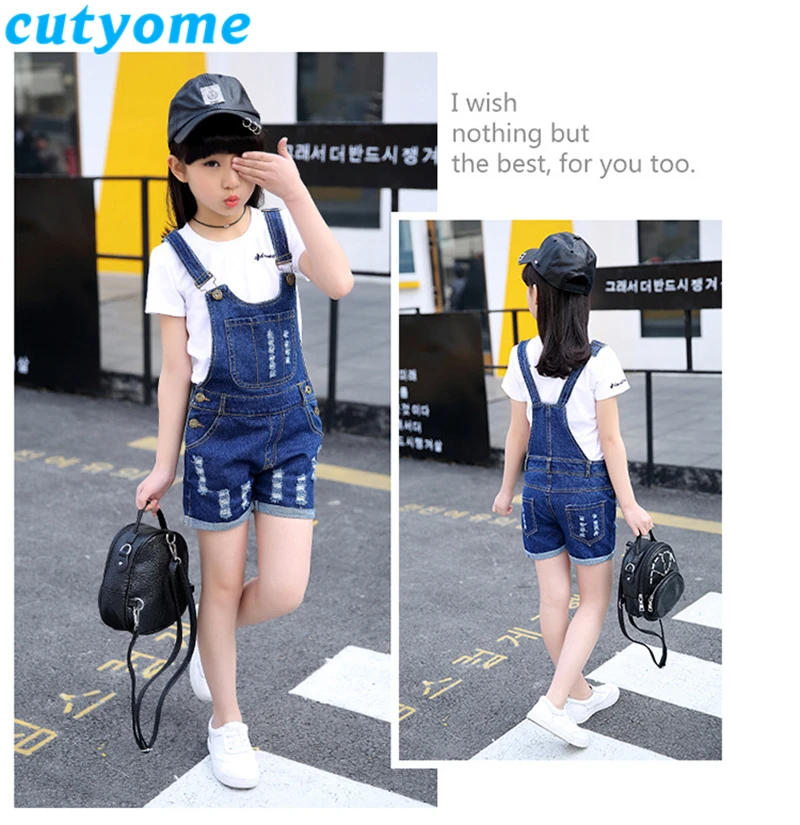 teenage girls denim shorts set12