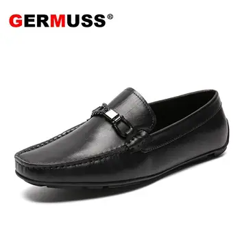

2017 Hot selling Latest Official luxury brand Sergeant Genuine Leather Men High Quality Flat Casual Shoes Moccasin Driving shoes