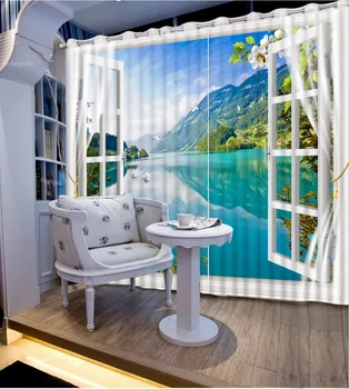 

Modern Window Nature Landscape Curtains Window Curtain For The Children Room Kitchen Room Blackout Drapes Curtains