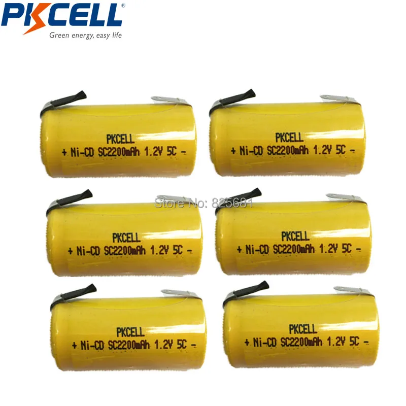 6 шт. SC 2200MAH 1 2 V NICD аккумуляторная батарея SC2200mah батареи SC2200 используется для
