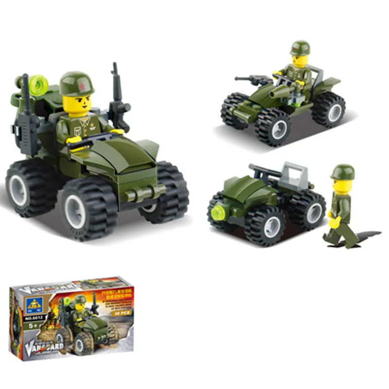 Военная Униформа серии мини размер 38 шт. Legoings Pioneer штурмовой автомобиль DIY Building