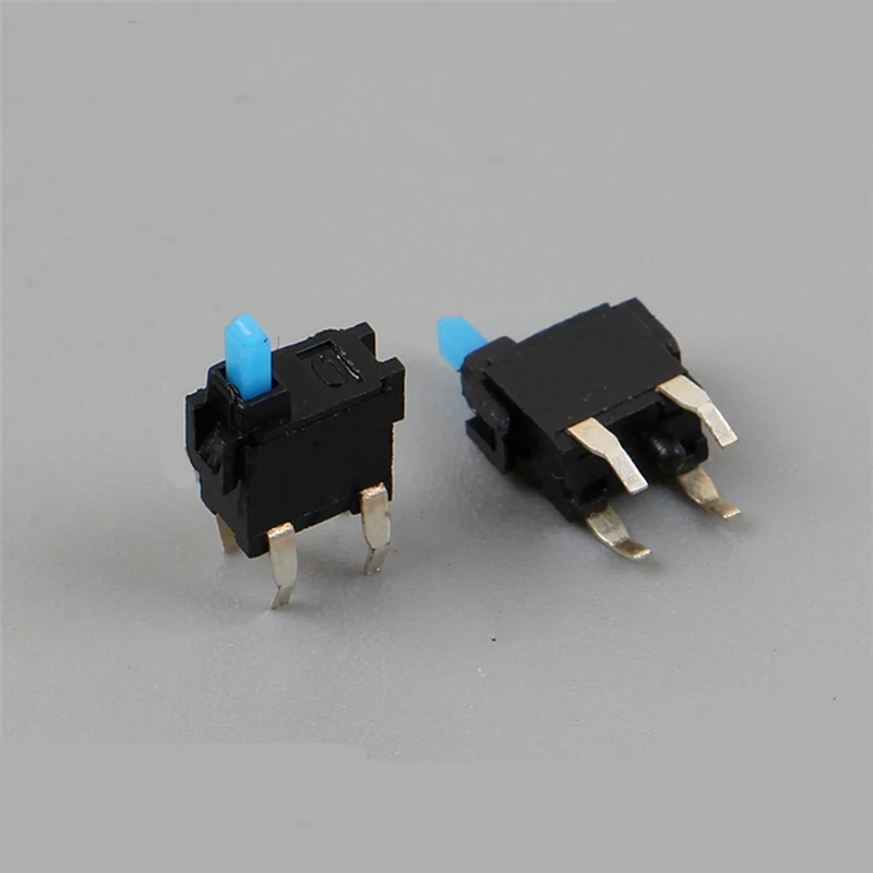 10PCS 0.1A 30VDC Micro limit switch reset button micro detection with blue handle KFC W 07Ain