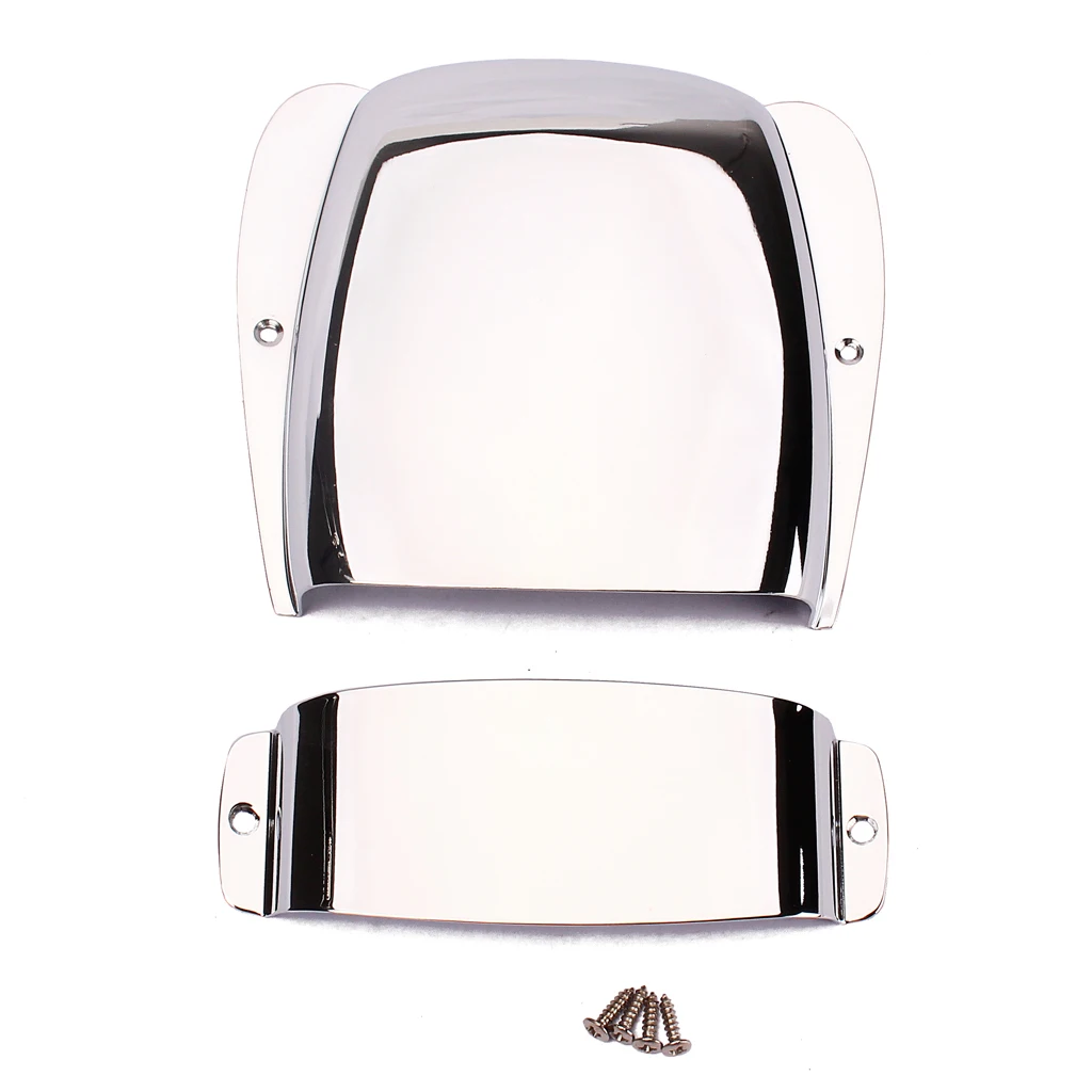 Jazz Bass Pickup Cover Bridge Cover Chrome Plated Iron Material Cover Silver
