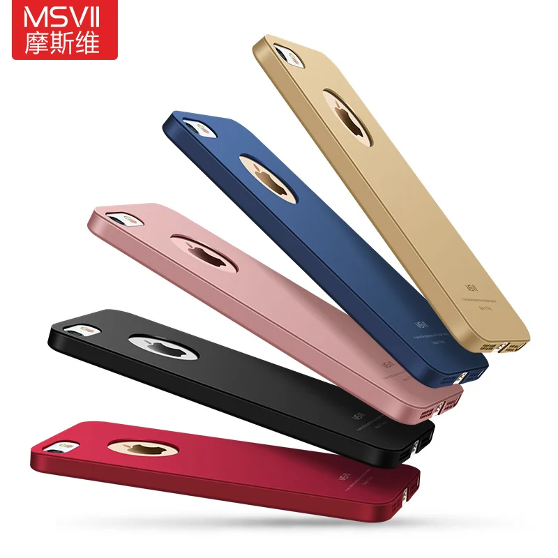 Чехол MSVII для iPhone 5S тонкий роскошный матовый чехол Apple SE Жесткий из поликарбоната 5
