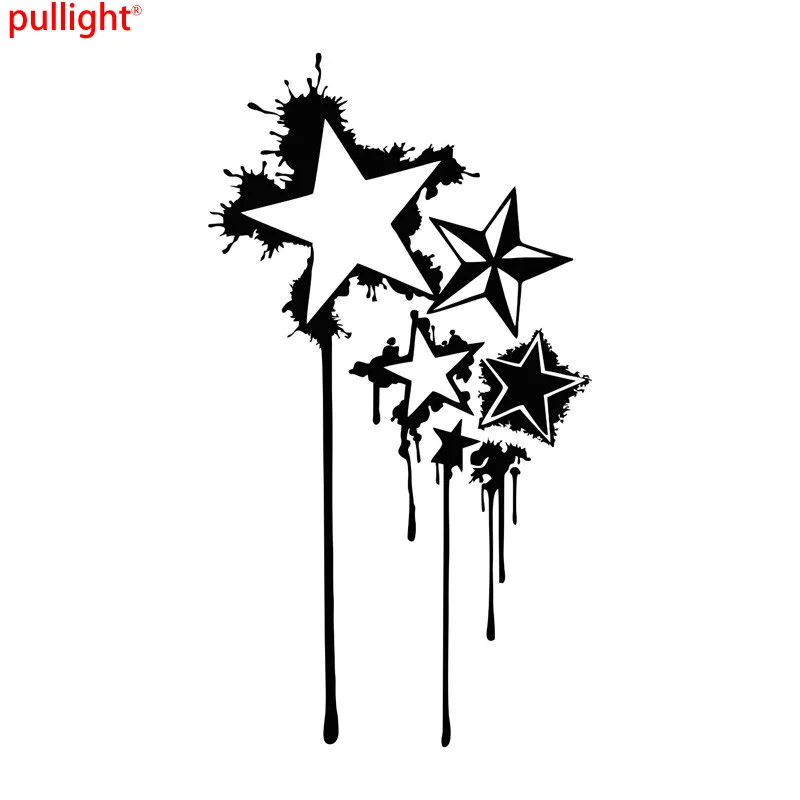 

8.4*15.1CM Individual Stars Splash Car Stickers Covering The Body Of Fashion Vinyl Decals
