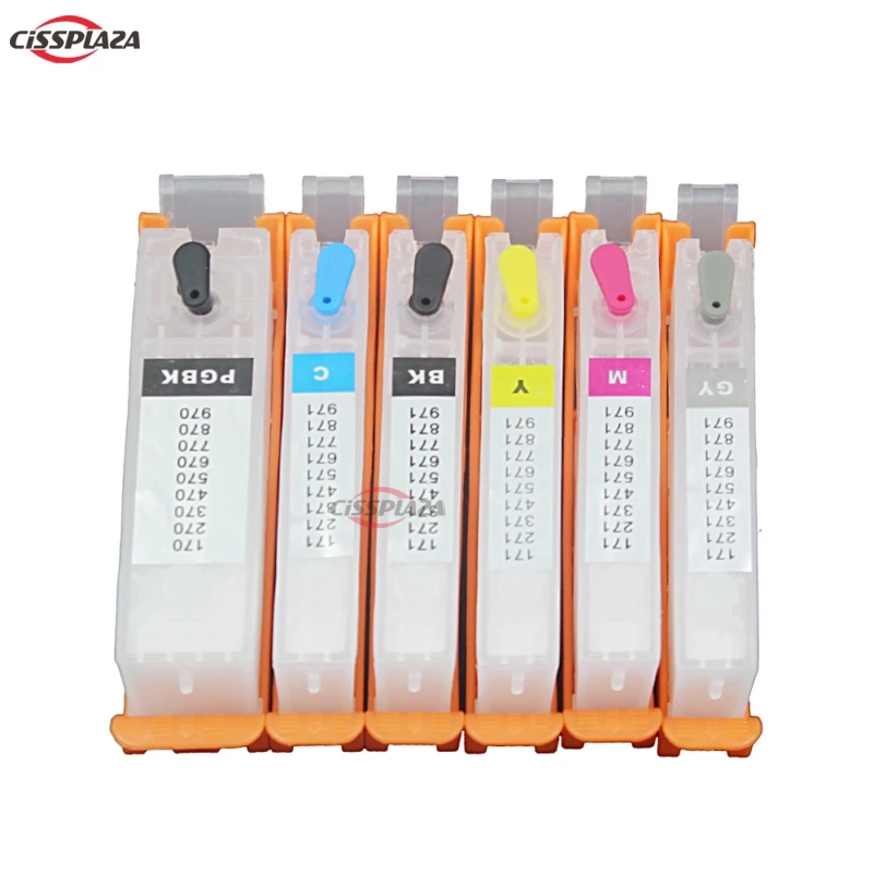 CISSPLAZA 6 шт. BCI370 BCI271 370XL GY Заправка картриджей совместимый для Canon PIXUS MG7730 MG6930 TS9030 TS8030