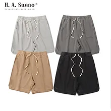 H. A. Sueno high street винтажные мужские шорты хип-хоп Промытые мужские Шорты повседневные плотные шорты для мужчин Прямая /5
