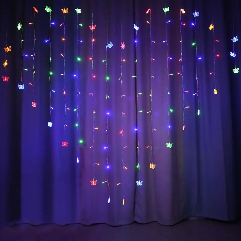 

AKDSteel Elegant LED String Light Creative Curtain Lamp Hanging Romantic Pendant Night Light Festival Wedding Party Decoration