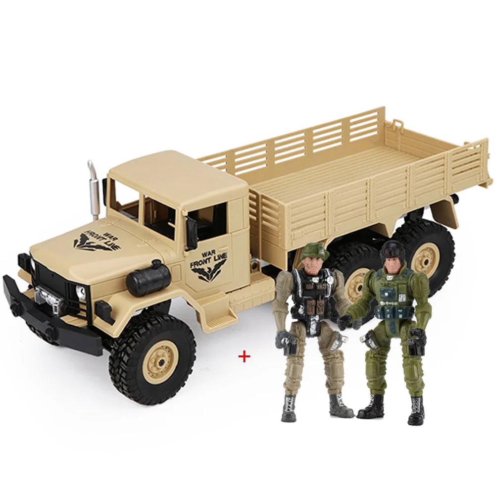 Q63-Khaki JJR/C Q63 1:16 RC военный грузовик радио машина 6WD гусеничный внедорожный гусеничный светодиодный светильник RTR Радиоуправляемый автомобиль детские игрушки - Цвет: Q63-Khaki
