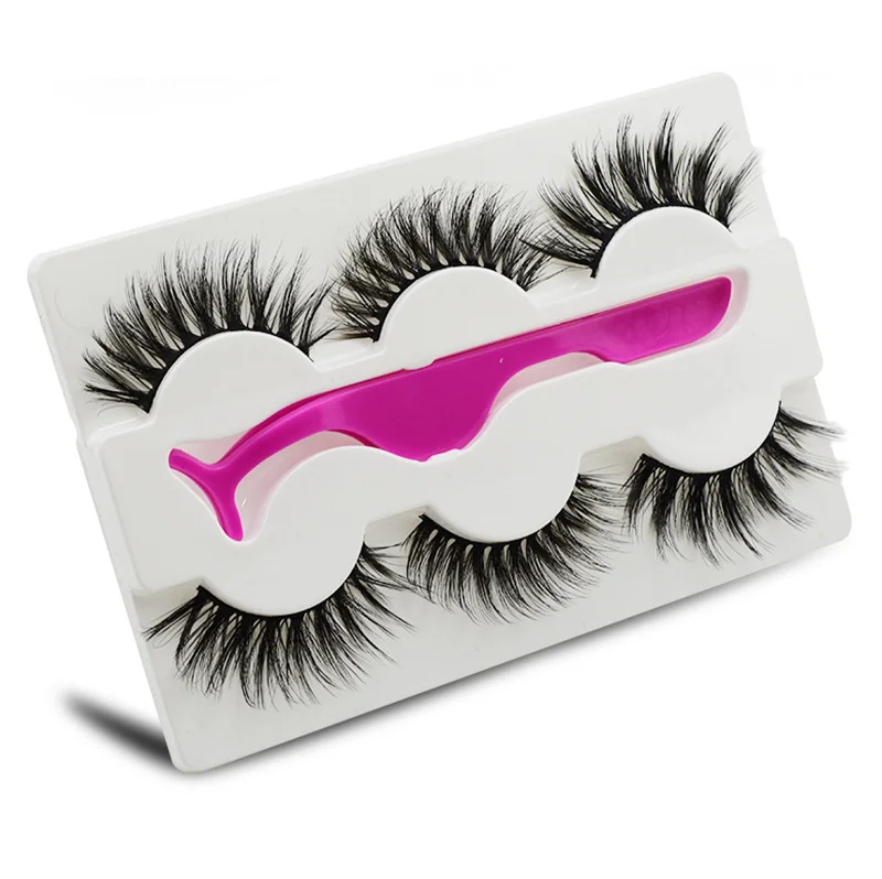 

3 Pairs Thick Long 5D mink eyelashes long lasting mink lashes natural dramatic volume eyelashes extension 3d false eyelash