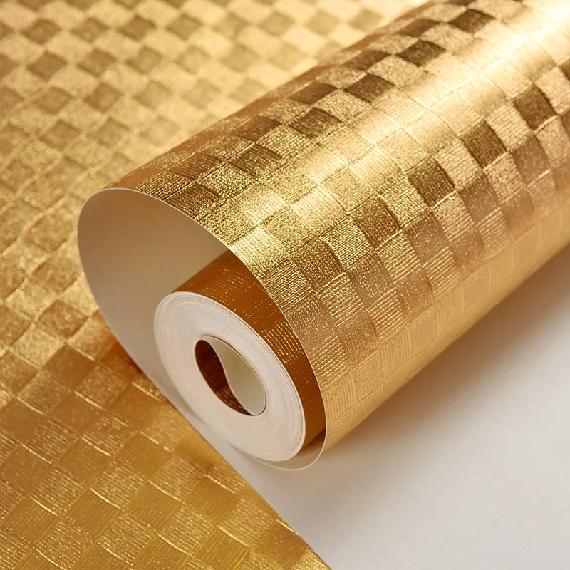 Beibehang Backdrop PVC Wallpaper Gold Foil Suspended Ceiling Material 