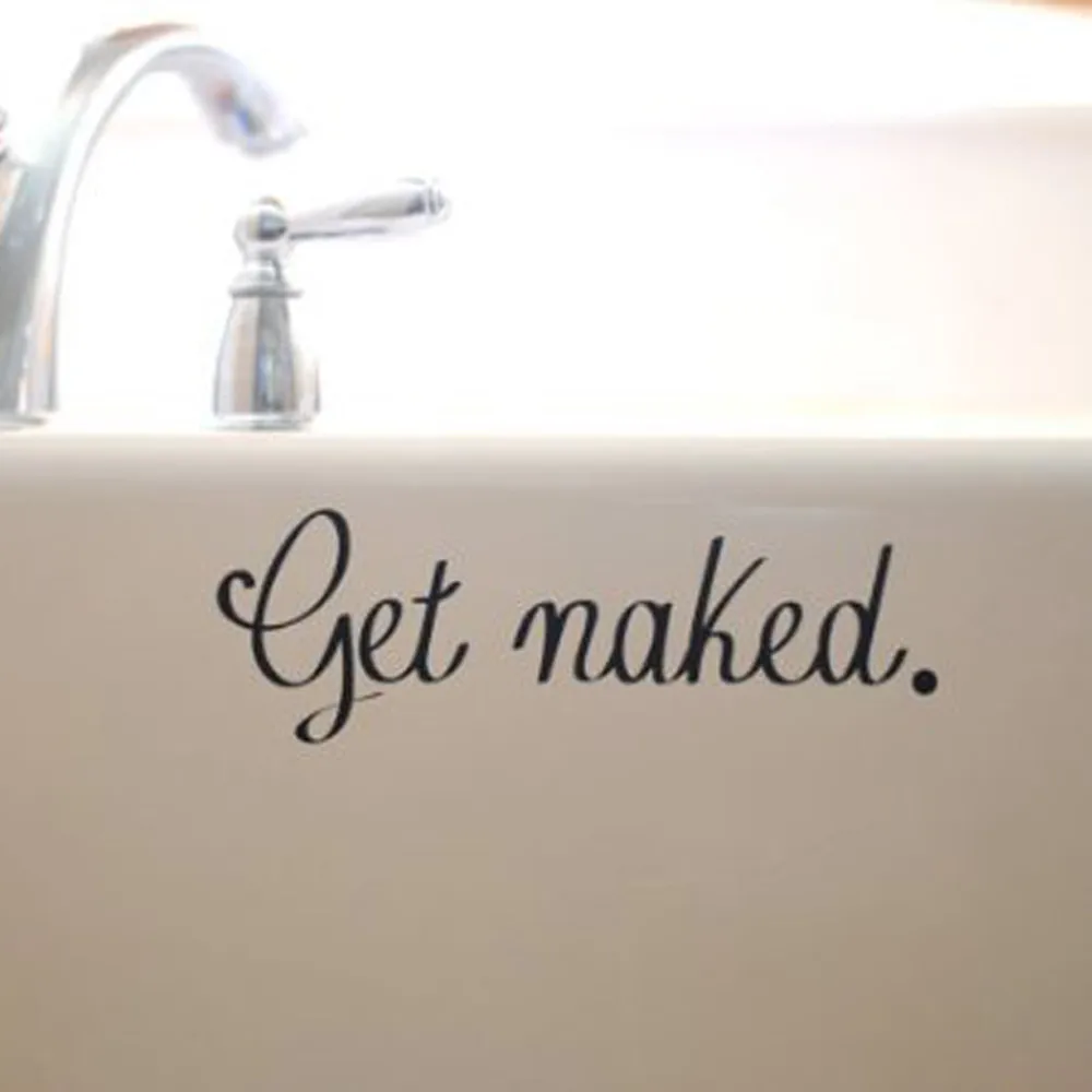 

Get Naked Text Black Bathroom Decal Skin Sticker Skin Sticker Wall Sticker Decal Mural Decor #5$