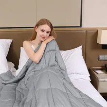 Тяжелое одеяло размеры 36 ''x 48'' 5lb уменьшить стресс способствовать глубокий сон Лето вентиляции одеяло Plumon Кама одеяло