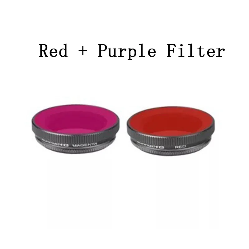 Фильтры для объектива для камеры DJI OSMO экшн Камера наборы фильтров для объективов CPL UV/ND 4/8/16/32 Камера фильтр для DJI экшн Камера аксессуары - Цвет: Розово-красный