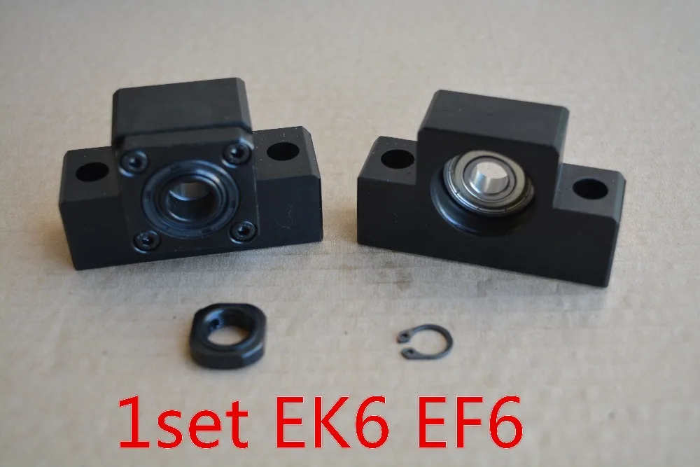 

EK6 fixed end with EF6 end support for ballscrew support seat CNC XYZ EK6 EF6 1set