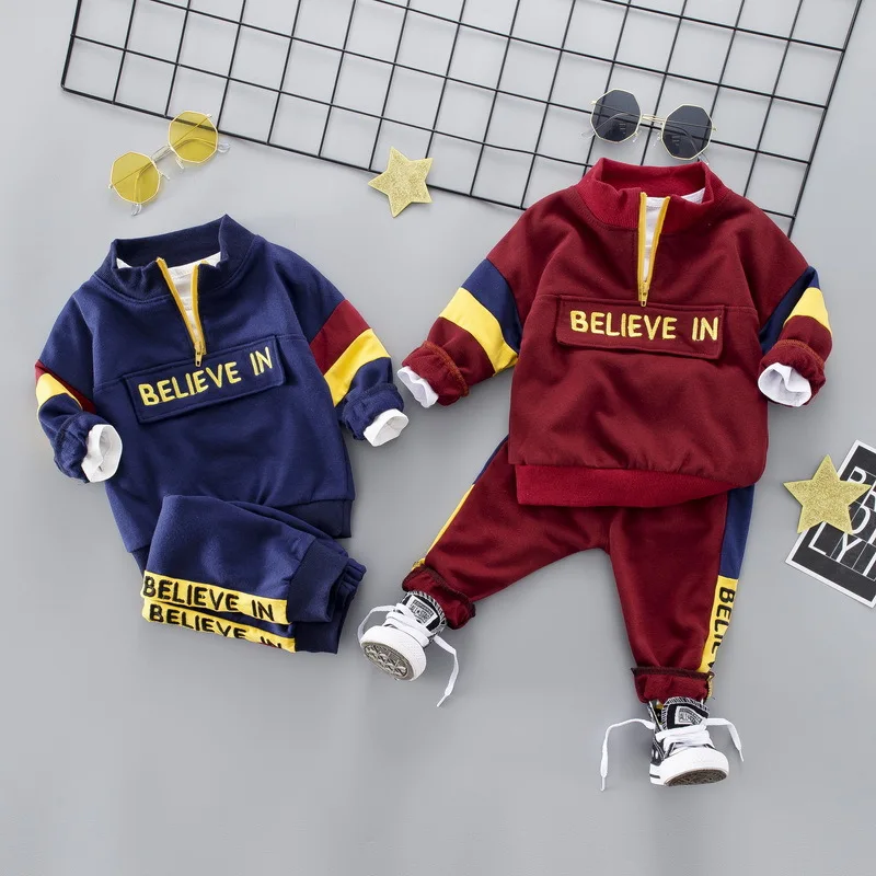 

Boys Set Sweater Spring Suit British Wind Two-piece Spring and Autumn Children's Suit Kids Clothes Boys Toddler Clothes Fashion