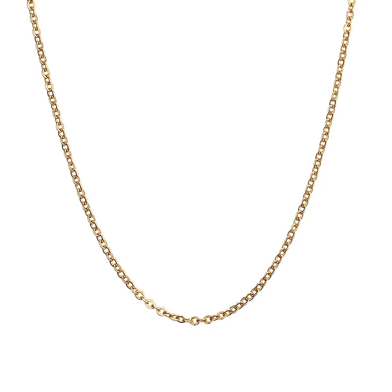 18 carat gold color titanium Pendant Necklace Fashion Ladies