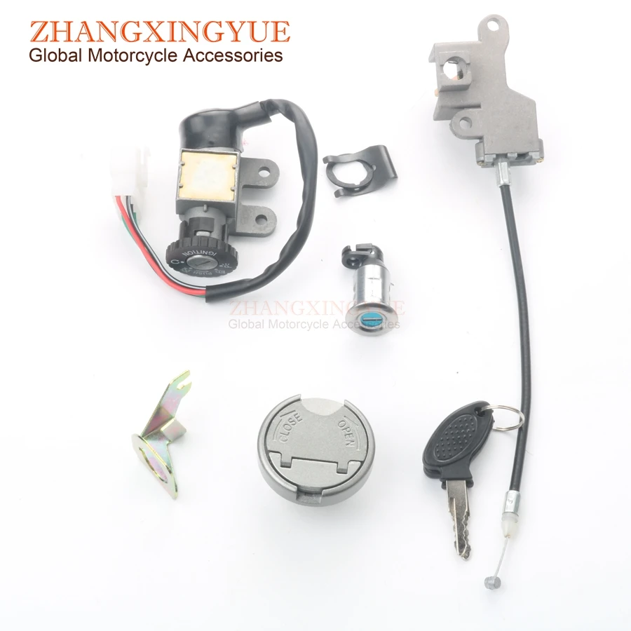 

Scooter Lock Set & 5 Plug Ignition Lock & Tank Cap for SYM (SANYANG) Fiddle 2 Orbit 1 Symply 50cc 4-stroke AC (AV05W)