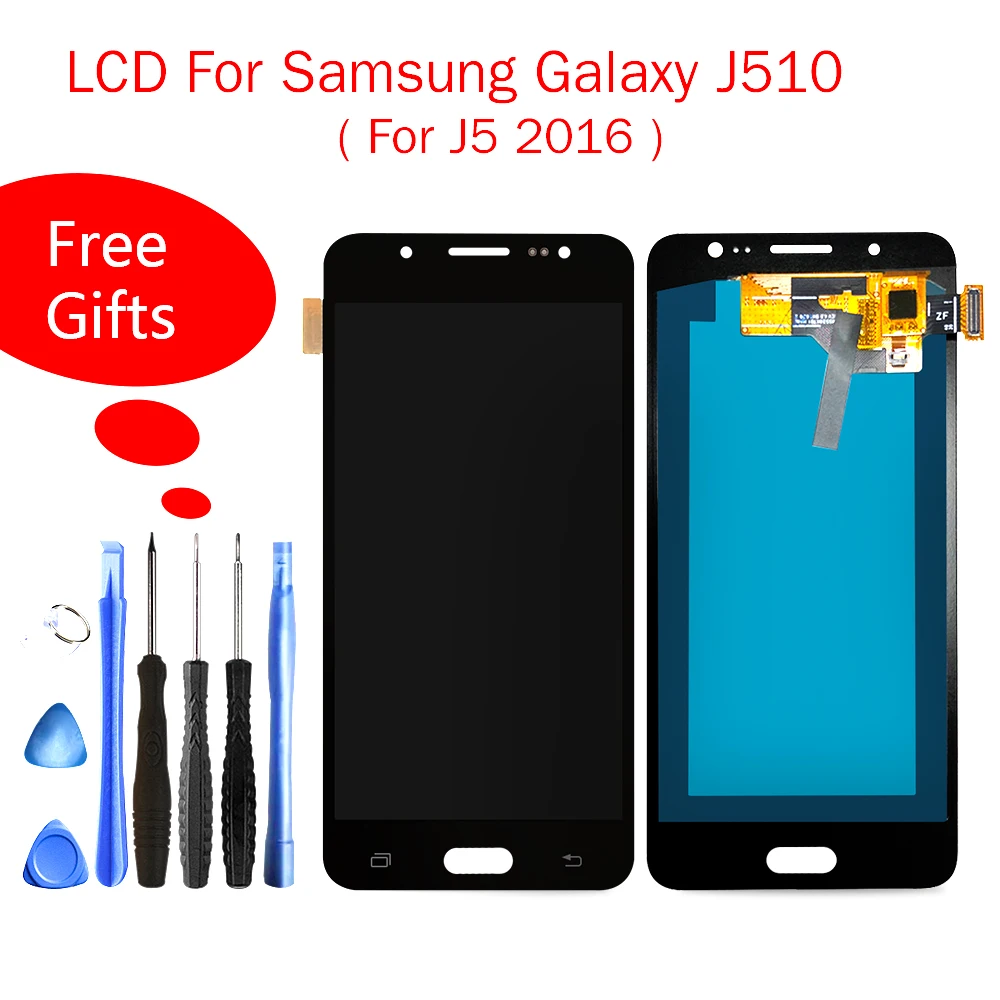 

Quality Lcd For Samsung Galaxy J5 2016 J510 Display Touch Screen Digitizer Assembly For Samsung J510 LCD Screen