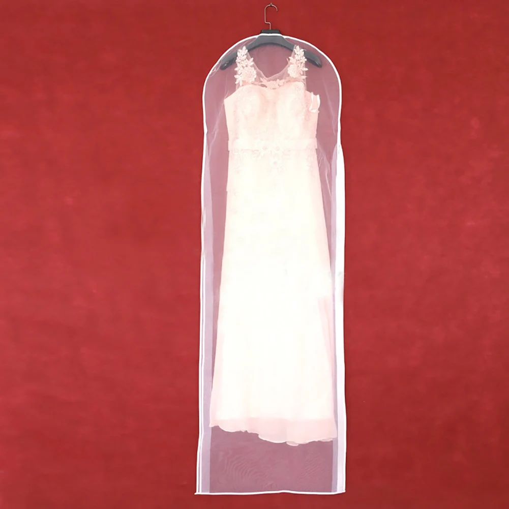 Двусторонний прозрачный тюль Кристалл Пряжа невесты свадебное платье пылезащитный чехол с молнией для домашнего гардероба сумка для хранения