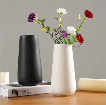 

Medium and small classic black white ceramic vase Chinese crafts decorative vase creative home decoration gifts free shipping