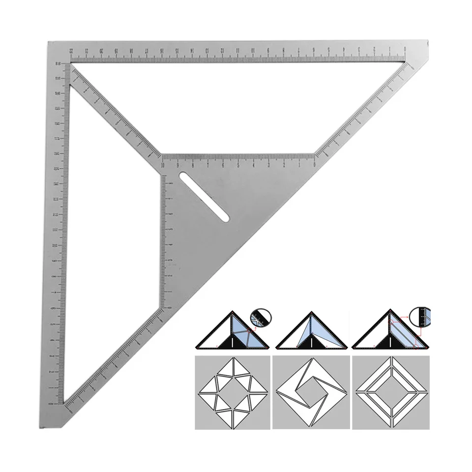 Металлическая треугольная линейка из нержавеющей стали угловая линейка для трафаретной плитки шаблоны измерительный инструмент Escuadra De Carpintero Esquadro