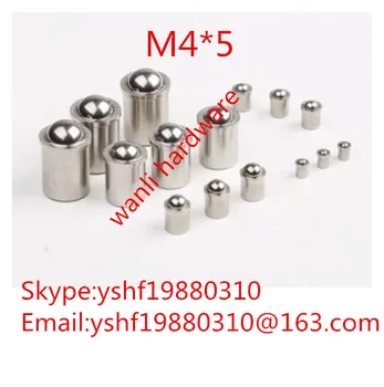 

20pcs M4 x 5mm M4*5 Stainless Steel Hex Socket Spring Plunger Set Screw
