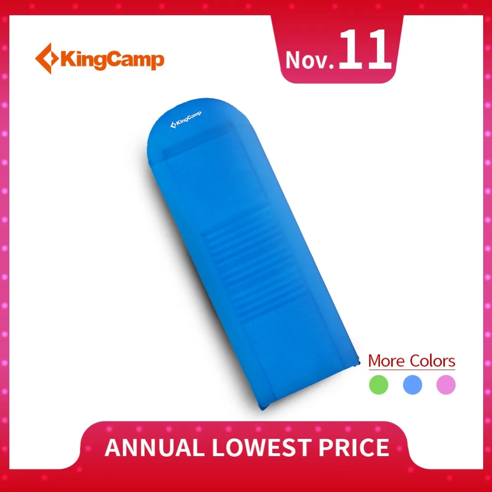 

KingCamp Damp-proof Air Mattress Outdoor Camping Mats Comfort Plus Self-Inflating Sleeping Pad for Hiking Outdoor Activities