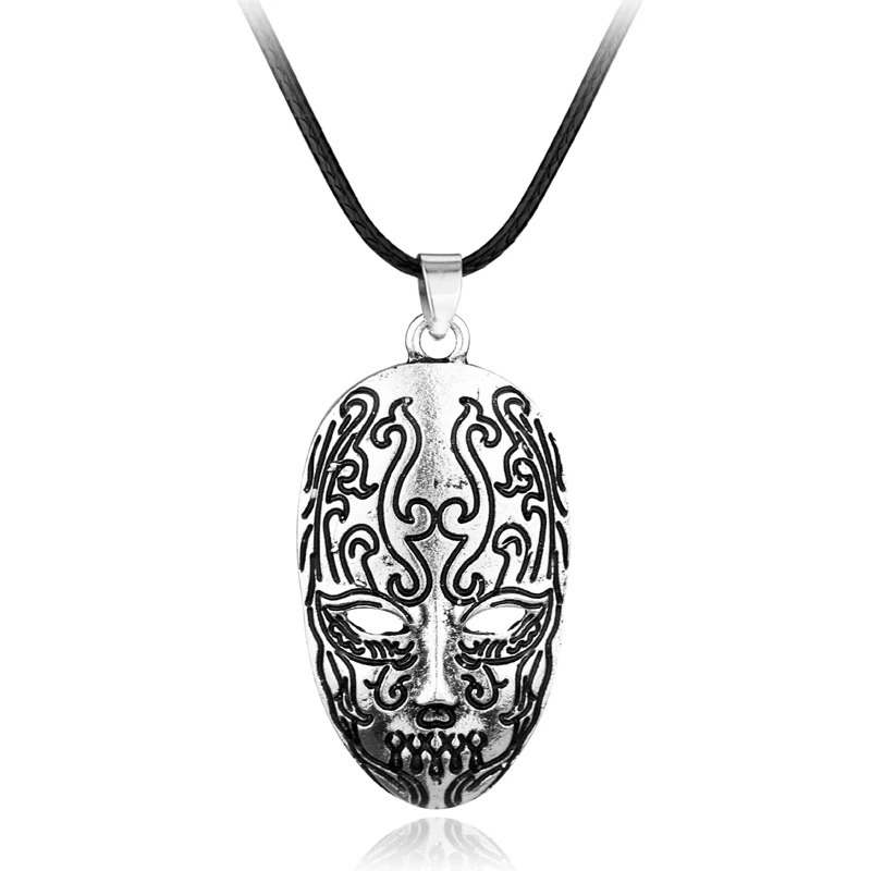 

Bellatrix Lestrange Death Eater Mask Alloy Pendent Necklace Knights of Walpurgis Vintage Silvery Gift For Women Movie Jewelry